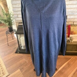 Zuda from QVC Blue V-Neck Sweater